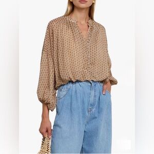 Kourt Geometric Print Blouse